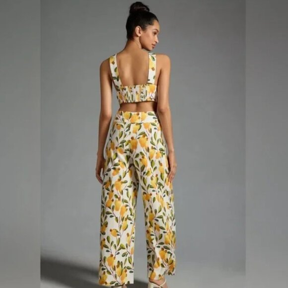 FARM RIO Halter Cutout Wide-Leg Jumpsuit-Size L - Picture 4 of 12